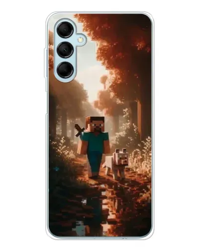 Чехол для Samsung Galaxy M16 с картинкой «Стив в лесу»