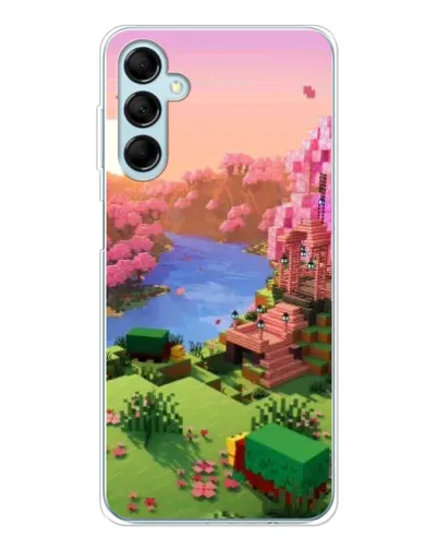 Чехол для Samsung Galaxy M16 с картинкой «Розовое дерево Minecraft»