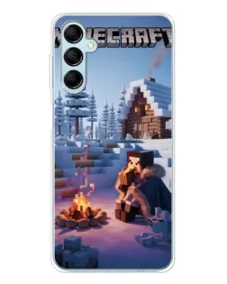 Чохол для Samsung Galaxy M16 з картинкою «Зимовий Minecraft» Чохол для Samsung Galaxy M16 з картинкою «Зимовий Minecraft»