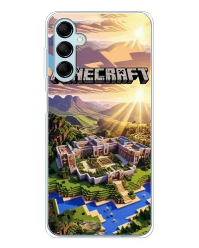 Чехол для Samsung Galaxy M16 с картинкой «Minecraft панорама»