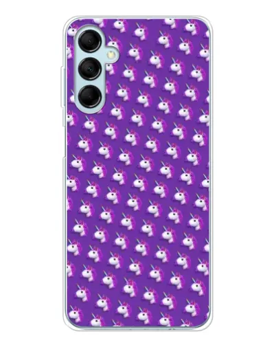 Чехол для Samsung Galaxy M16 с картинкой «Единороги на фиолетовом»