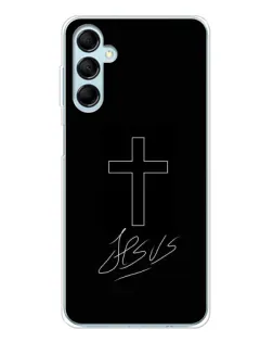 Чехол для Samsung Galaxy M16 с картинкой «Графический крест Jesus»