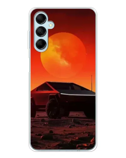 Чехол для Samsung Galaxy M16 с картинкой «Cybertruck на Марсе»