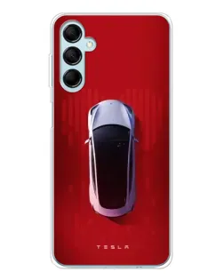 Чехол для Samsung Galaxy M16 с картинкой «Tesla Top View»