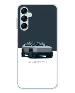 Чехол для Samsung Galaxy M16 с картинкой «Серебристый Cybertruck Tesla» Чехол для Samsung Galaxy M16 с картинкой «Серебристый Cybertruck Tesla»