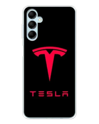 Чехол для Samsung Galaxy M16 с картинкой «Tesla Red Logo»