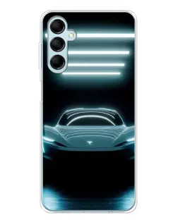 Чехол для Samsung Galaxy M16 с картинкой «Tesla в неоне» Чехол для Samsung Galaxy M16 с картинкой «Tesla в неоне»