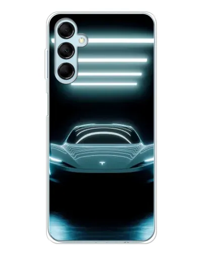 Чехол для Samsung Galaxy M16 с картинкой «Tesla в неоне»