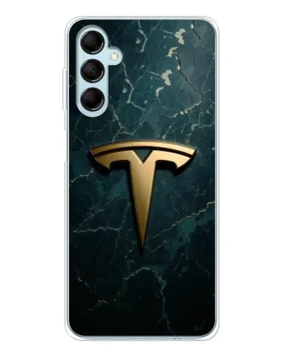 Чехол для Samsung Galaxy M16 с картинкой «Мраморная Tesla Gold»
