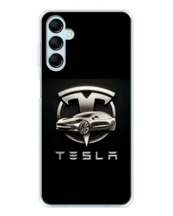 Чехол для Samsung Galaxy M16 с картинкой «Tesla — серебристое авто» Чехол для Samsung Galaxy M16 с картинкой «Tesla — серебристое авто»