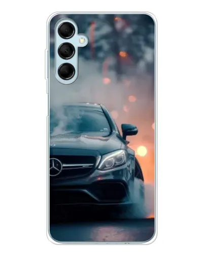 Чехол для Samsung Galaxy M16 с картинкой «Mercedes — ночной город» Чехол для Samsung Galaxy M16 с картинкой «Mercedes — ночной город»