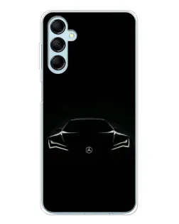 Чехол для Samsung Galaxy M16 с картинкой «Mercedes — силуэт авто» Чехол для Samsung Galaxy M16 с картинкой «Mercedes — силуэт авто»