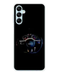 Чохол для Samsung Galaxy M16 з картинкою «Салон Audi — кермо»