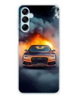 Чохол для Samsung Galaxy M16 з картинкою «Audi у вогняному диму»