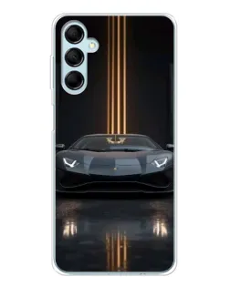 Чехол для Samsung Galaxy M16 с картинкой «Lamborghini золотые линии»