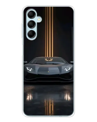 Чехол для Samsung Galaxy M16 с картинкой «Lamborghini золотые линии»