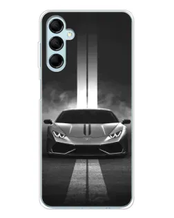 Чехол для Samsung Galaxy M16 с картинкой «Lamborghini симметрия дорог»