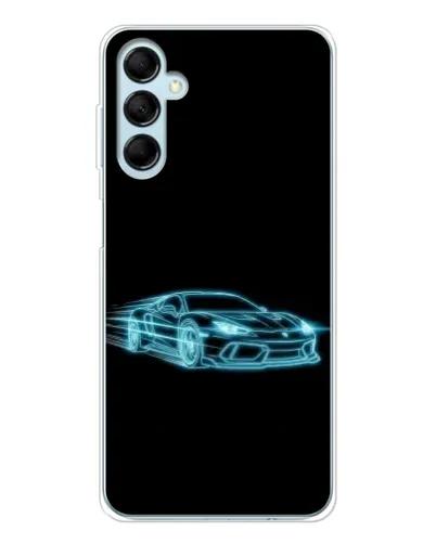 Чехол для Samsung Galaxy M16 с картинкой «Неоновый контур Lamborghini»