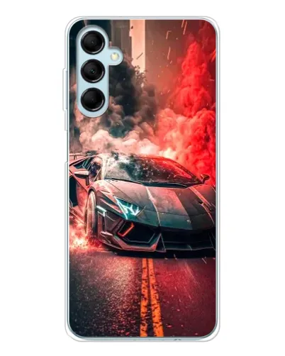 Чехол для Samsung Galaxy M16 с картинкой «Lamborghini красный дым»