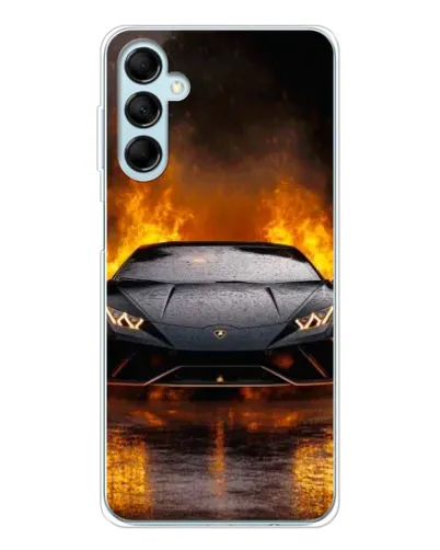 Чехол для Samsung Galaxy M16 с картинкой «Lamborghini в огне»