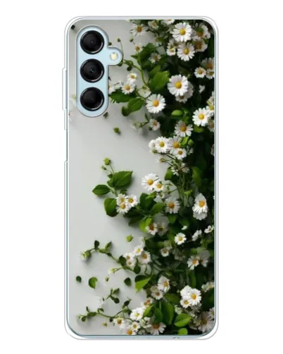 Чехол для Samsung Galaxy M16 с картинкой «Ветка мелких белых цветов»