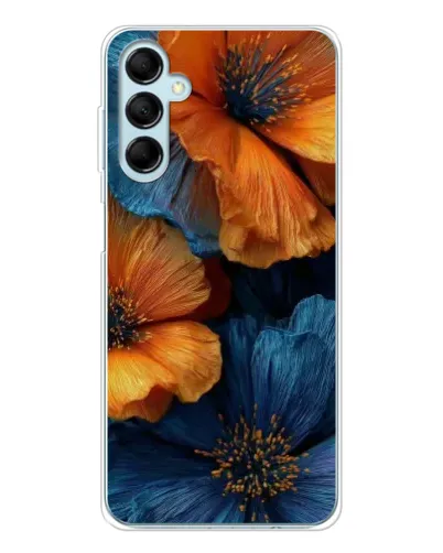 Чехол для Samsung Galaxy M16 с картинкой «Яркая сине-оранжевая флора» Чехол для Samsung Galaxy M16 с картинкой «Яркая сине-оранжевая флора»