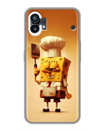 Чехол для Samsung Galaxy M17e с картинкой «Губка Боб повар»