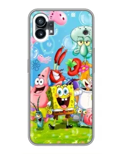 Чехол для Samsung Galaxy M17e с картинкой «Губка Боб и друзья»