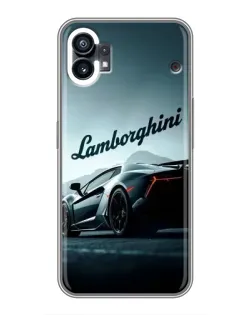 Чехол для Samsung Galaxy M17e с картинкой «Классическая надпись Lamborghini»