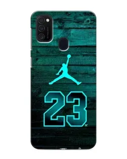 Чехол для Samsung Galaxy M21 с картинкой «Jordan Cyan 23»