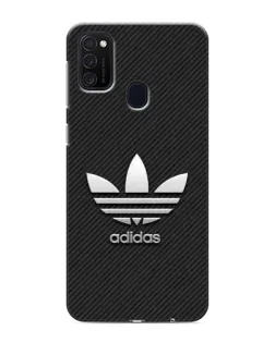 Чехол для Samsung Galaxy M21 с картинкой «Adidas Карбоновая текстура»