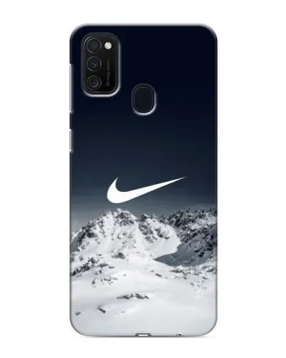 Чехол для Samsung Galaxy M21 с картинкой «Nike — зимние горы» Чехол для Samsung Galaxy M21 с картинкой «Nike — зимние горы»