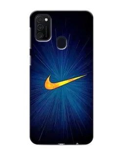 Чехол для Samsung Galaxy M21 с картинкой «Синий пульс Nike» Чехол для Samsung Galaxy M21 с картинкой «Синий пульс Nike»