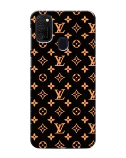 Чехол для Samsung Galaxy M21 с картинкой «Золотая монограмма LV»