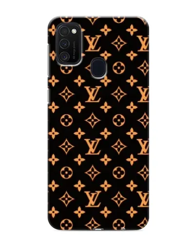 Чехол для Samsung Galaxy M21 с картинкой «Золотая монограмма LV»