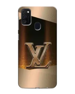 Чехол для Samsung Galaxy M21 с картинкой «LV — золотое сияние»