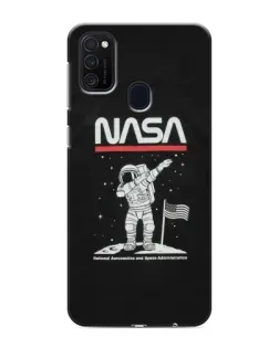 Чехол для Samsung Galaxy M21 с картинкой «NASA — шагаем по Луне» Чехол для Samsung Galaxy M21 с картинкой «NASA — шагаем по Луне»