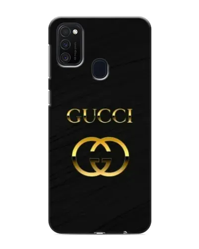 Чехол для Samsung Galaxy M21 с картинкой «Золотой логотип Gucci»