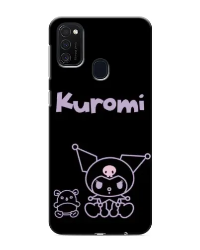 Чехол для Samsung Galaxy M21 с картинкой «Kuromi — черный минимализм»