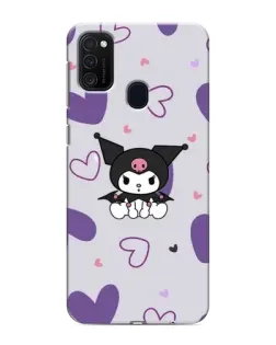 Чехол для Samsung Galaxy M21 с картинкой «Kuromi и лавандовые сердца»