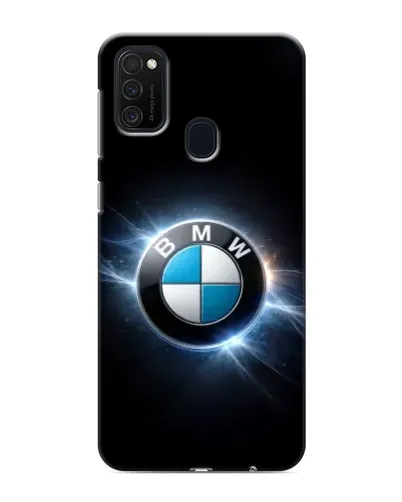 Чехол для Samsung Galaxy M21 с картинкой «BMW — неоновое сияние»
