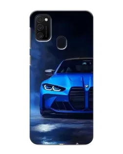 Чехол для Samsung Galaxy M21 с картинкой «Голубая BMW M4» Чехол для Samsung Galaxy M21 с картинкой «Голубая BMW M4»