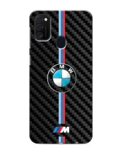 Чехол для Samsung Galaxy M21 с картинкой «Эмблема BMW и карбон» Чехол для Samsung Galaxy M21 с картинкой «Эмблема BMW и карбон»