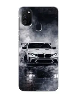 Чехол для Samsung Galaxy M21 с картинкой «BMW сквозь туман» Чехол для Samsung Galaxy M21 с картинкой «BMW сквозь туман»