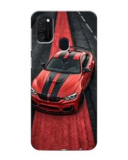 Чехол для Samsung Galaxy M21 с картинкой «BMW на красной дорожке» Чехол для Samsung Galaxy M21 с картинкой «BMW на красной дорожке»