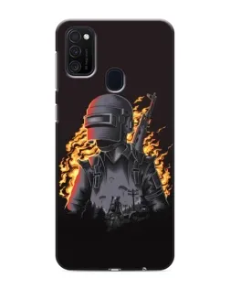 Чехол для Samsung Galaxy M21 с картинкой «PUBG — огненный силуэт» Чехол для Samsung Galaxy M21 с картинкой «PUBG — огненный силуэт»