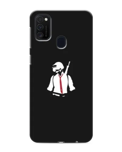 Чехол для Samsung Galaxy M21 с картинкой «PUBG — силуэт воина»