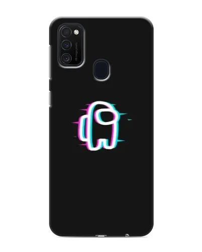 Чехол для Samsung Galaxy M21 с картинкой «Among Us неон»