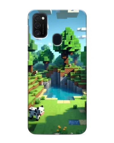 Чехол для Samsung Galaxy M21 с картинкой «Minecraft летний день»
