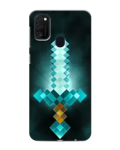 Чехол для Samsung Galaxy M21 с картинкой «Алмазный меч неон»